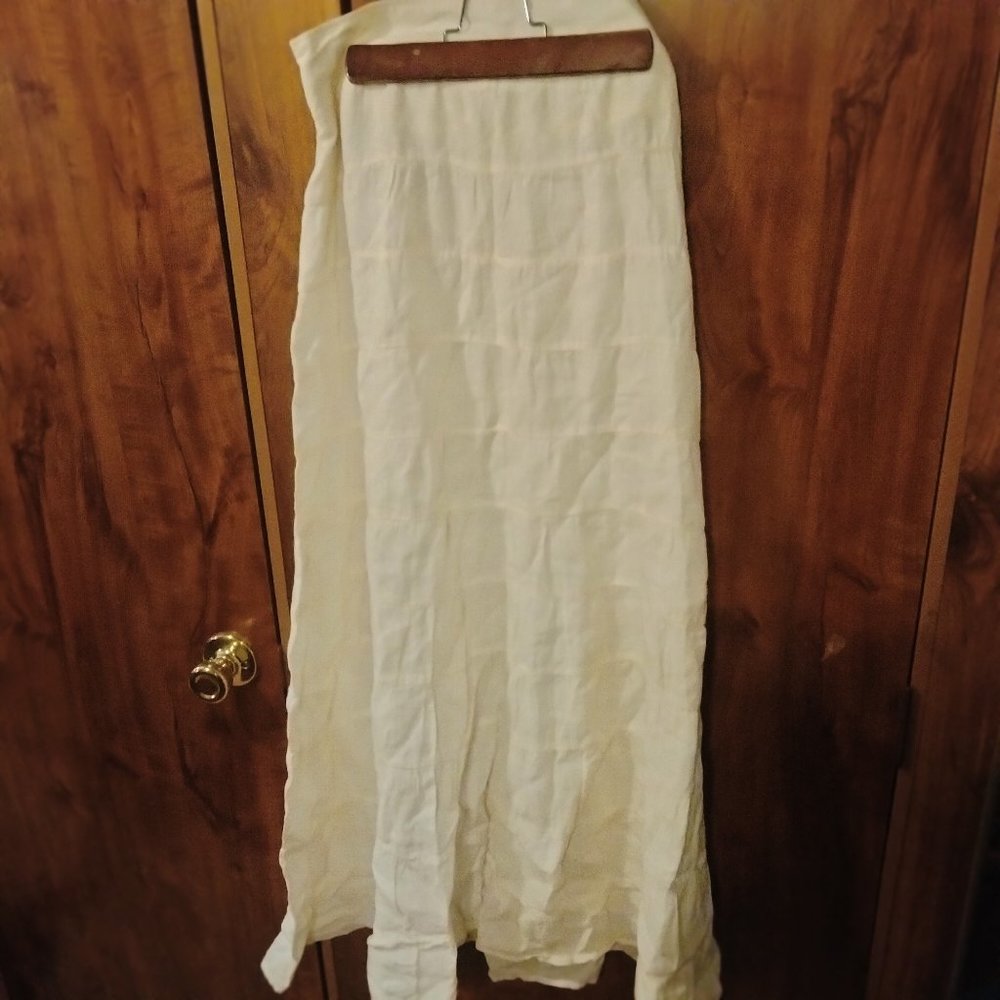 Women's medium full length Calypso linen skirt
